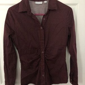 Burgundy maroon button up